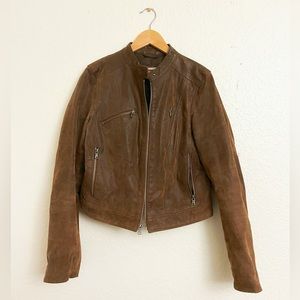 Levi's Brown Suede Leather Moto Jacket